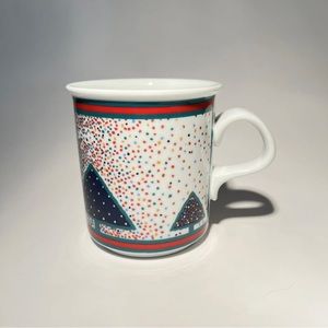 Dansk Winterfest Dinnerware Porcelain Portugal Coffee Mug Cup Winter Confetti
